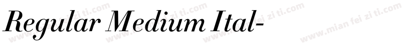 Regular Medium Ital字体转换